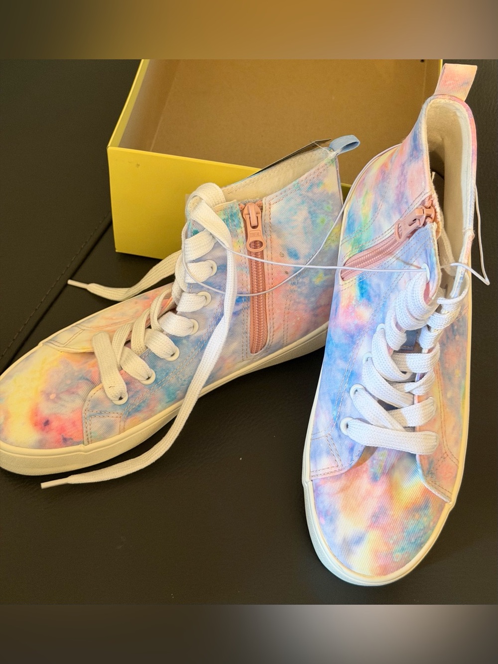 Tie-Dye Pastel High-Top Sneakers - Women